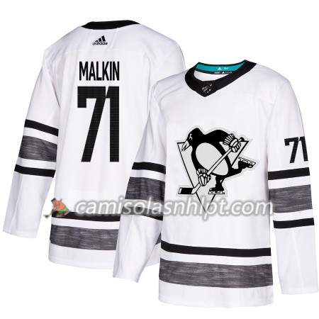 Camisola Pittsburgh Penguins Evgeni Malkin 71 2019 All-Star Adidas Branco Authentic - Homem